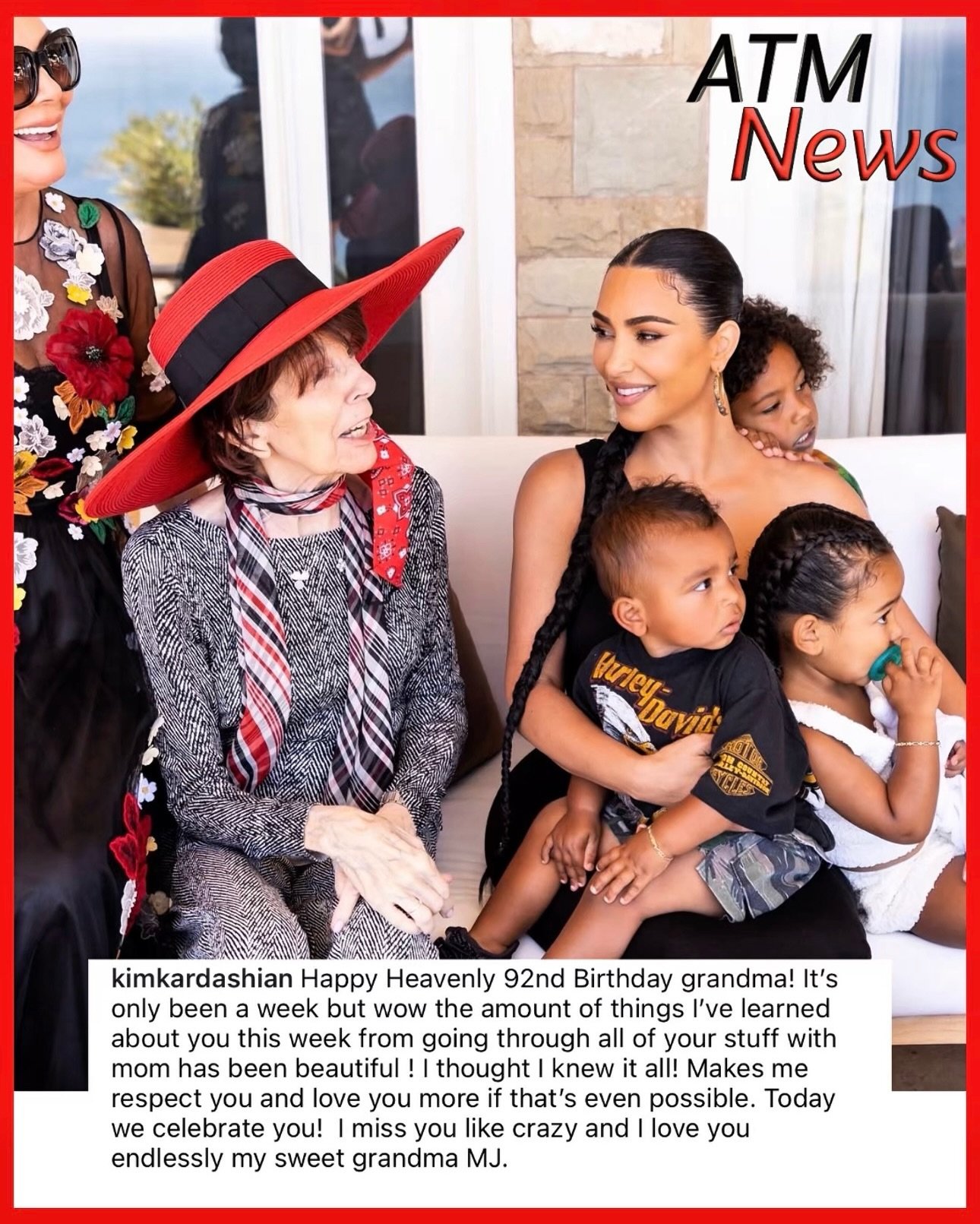 #KimKardashian posted up on what would have been her #grandmother’s 92nd birthday.