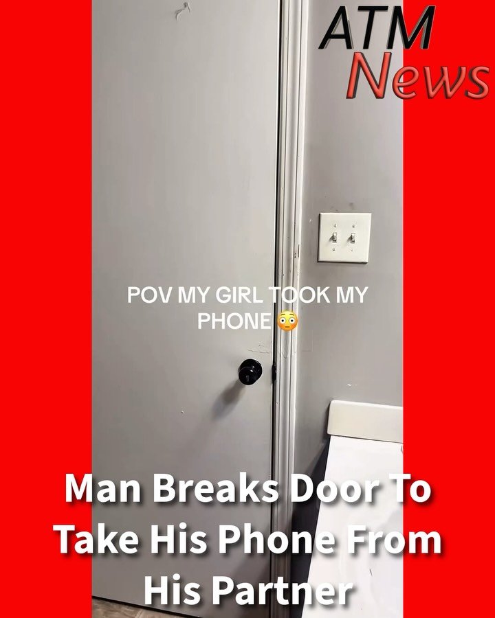 A video going #viral on #TikTok shows a #Memphis man breaking the bathroom door to retrieve his phone from his lady. Netizens took to the comments section to speculate that he may be hiding something, but he says he just doesn’t go through her phone and therefore, she shouldn't be going through his. What do y'all think?