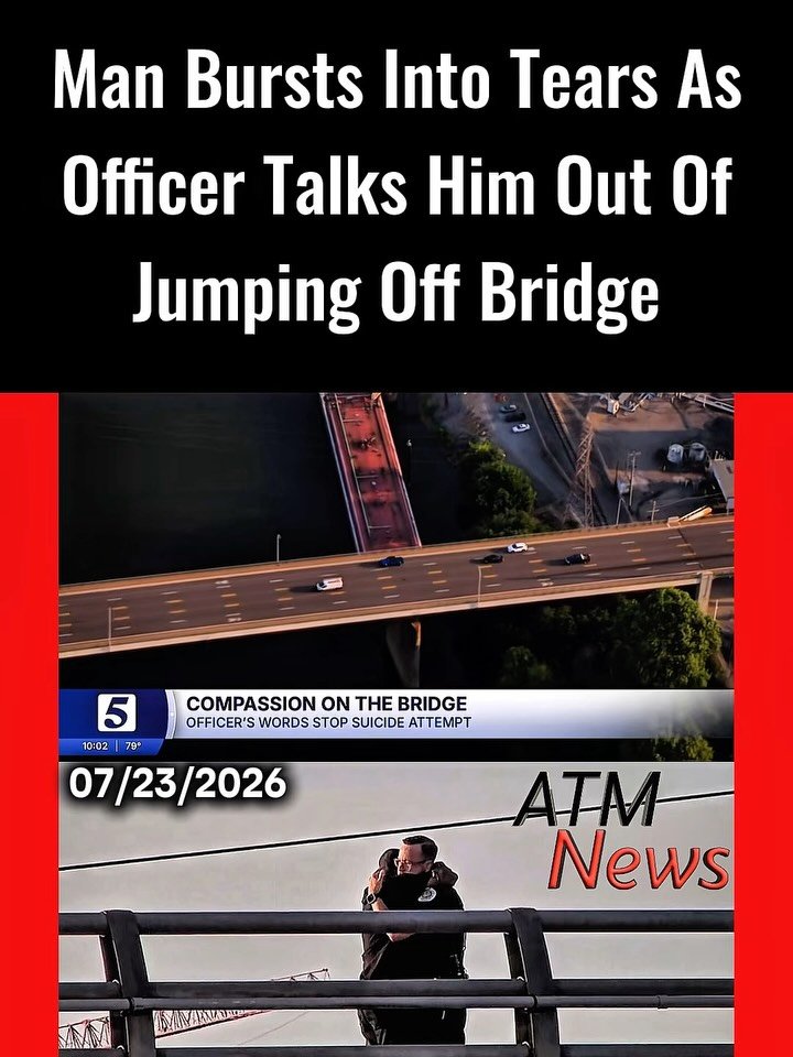 A #hero 👏! Metro #Nashville Police Lieutenant Mike Hotz stepped up on July 23 to calmly talk a man out of jumping from the Victory Memorial Bridge. In the end, the man burst into tears and cried on Lt. Hotz’s shoulder.