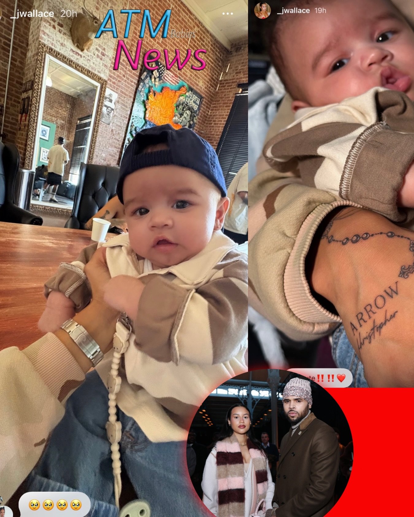 #Cuteness!!! #JadaWallace shared a new picture of her and Chris Brown’s #son, Arrow!