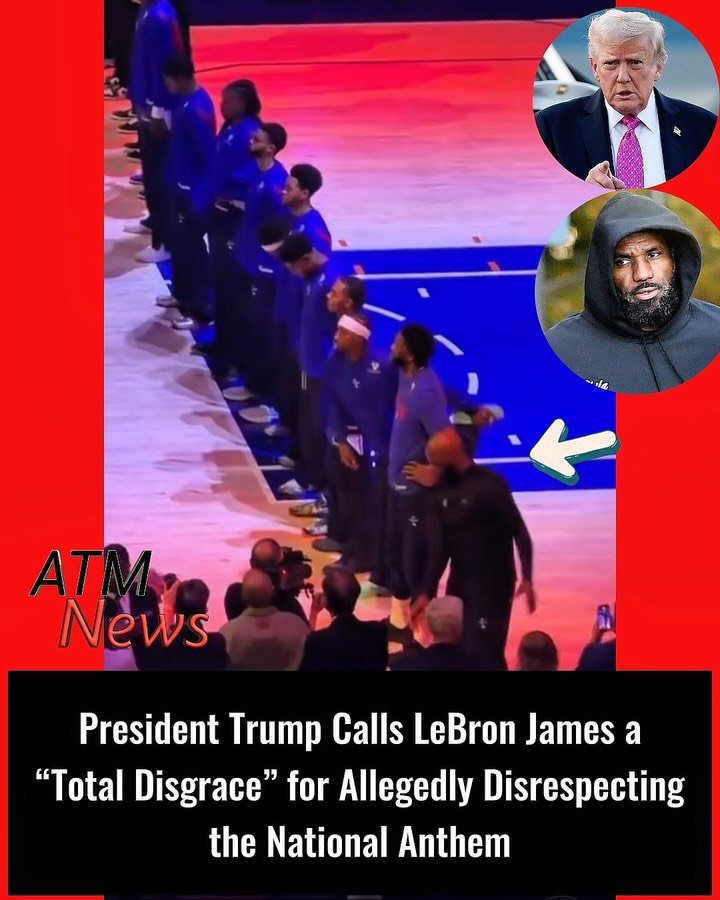 President Donald Trump criticized LeBron James on Thursday, October 22, after a video showed the NBA star continuing warm-up movements during the national anthem before the Philadelphia 76ers’ season opener against the New York Knicks on Tuesday. Sharing the clip on Truth Social, Trump accused James of disrespecting the country, called him a “TOTAL DISGRACE,” and demanded that he apologize to American military heroes who died serving the nation.