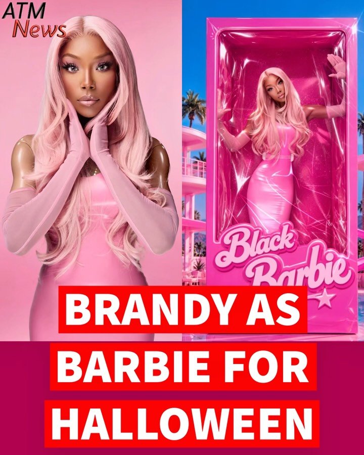 😍 Brandy just won Halloween as Black Barbie 💖