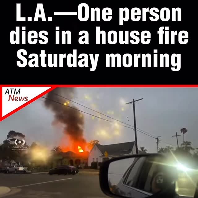One person was found dead after #firefighters extinguished a fire that started inside a detached garage in a residential area of #SouthLosAngeles early Saturday morning. A man filmed the incident and posted it on the Citizen App.