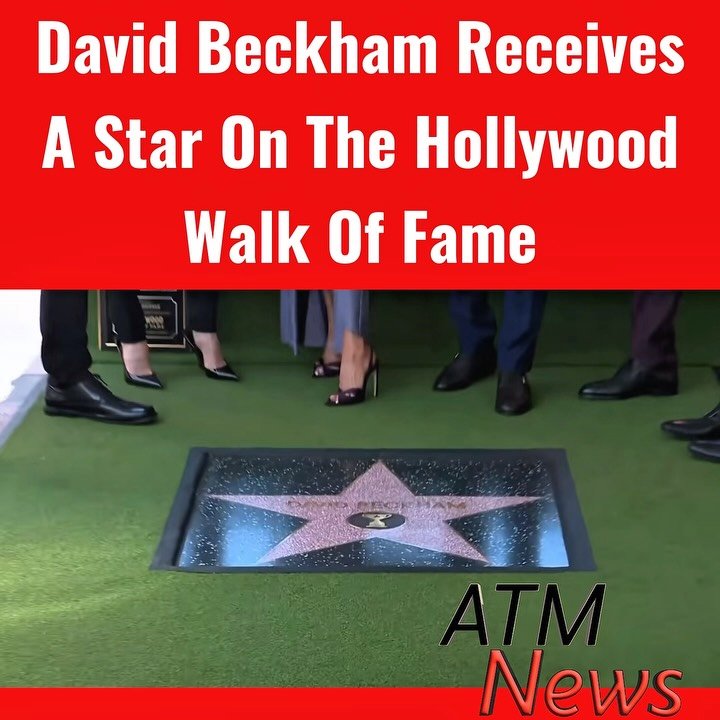#DavidBeckham received his #star on the #Hollywood Walk Of Fame with his family by his side.