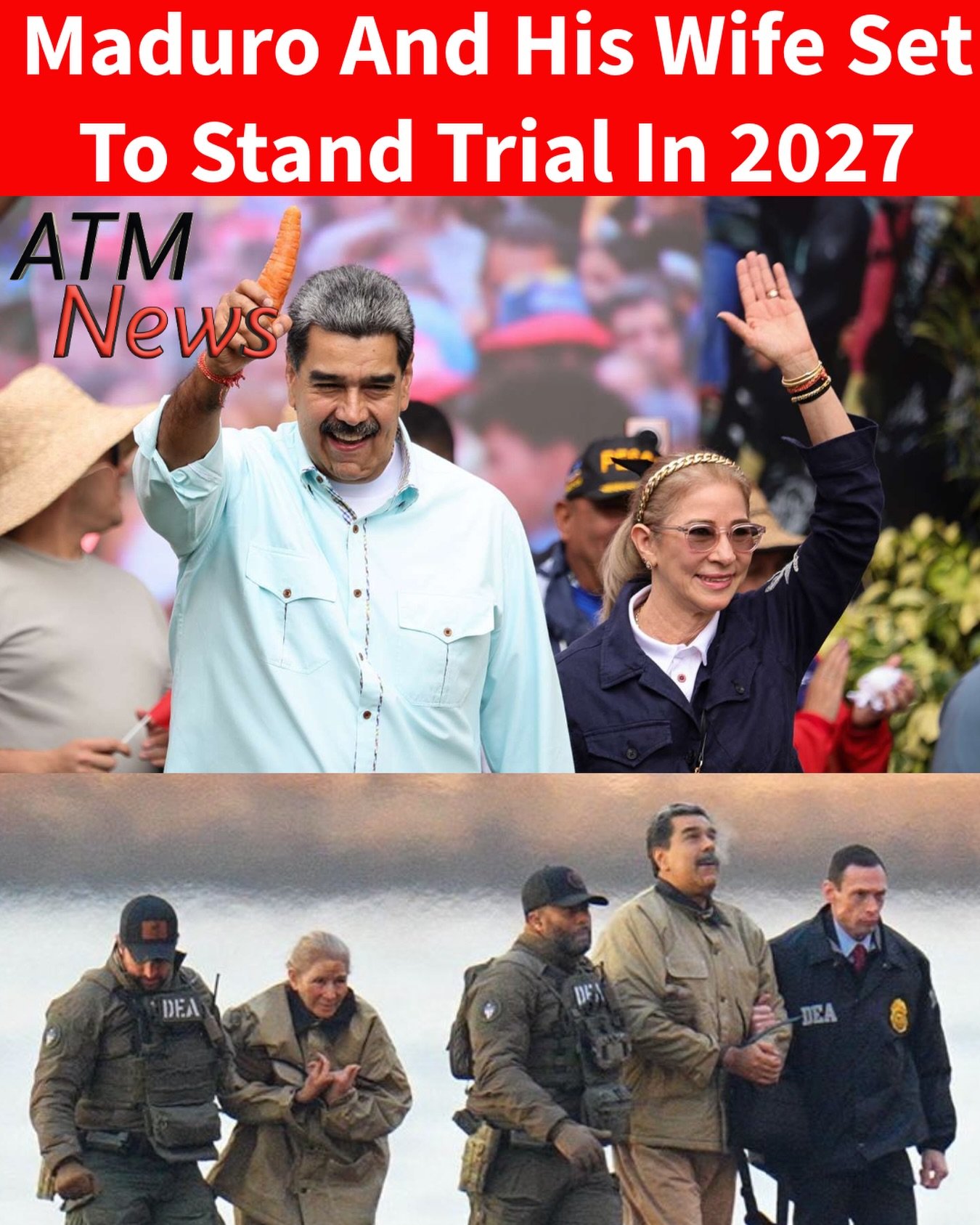 #NicolásMaduro and his wife Cilia Flores’s drug trafficking and narco-terrorism #trial is scheduled to begin on June 1, 2027.