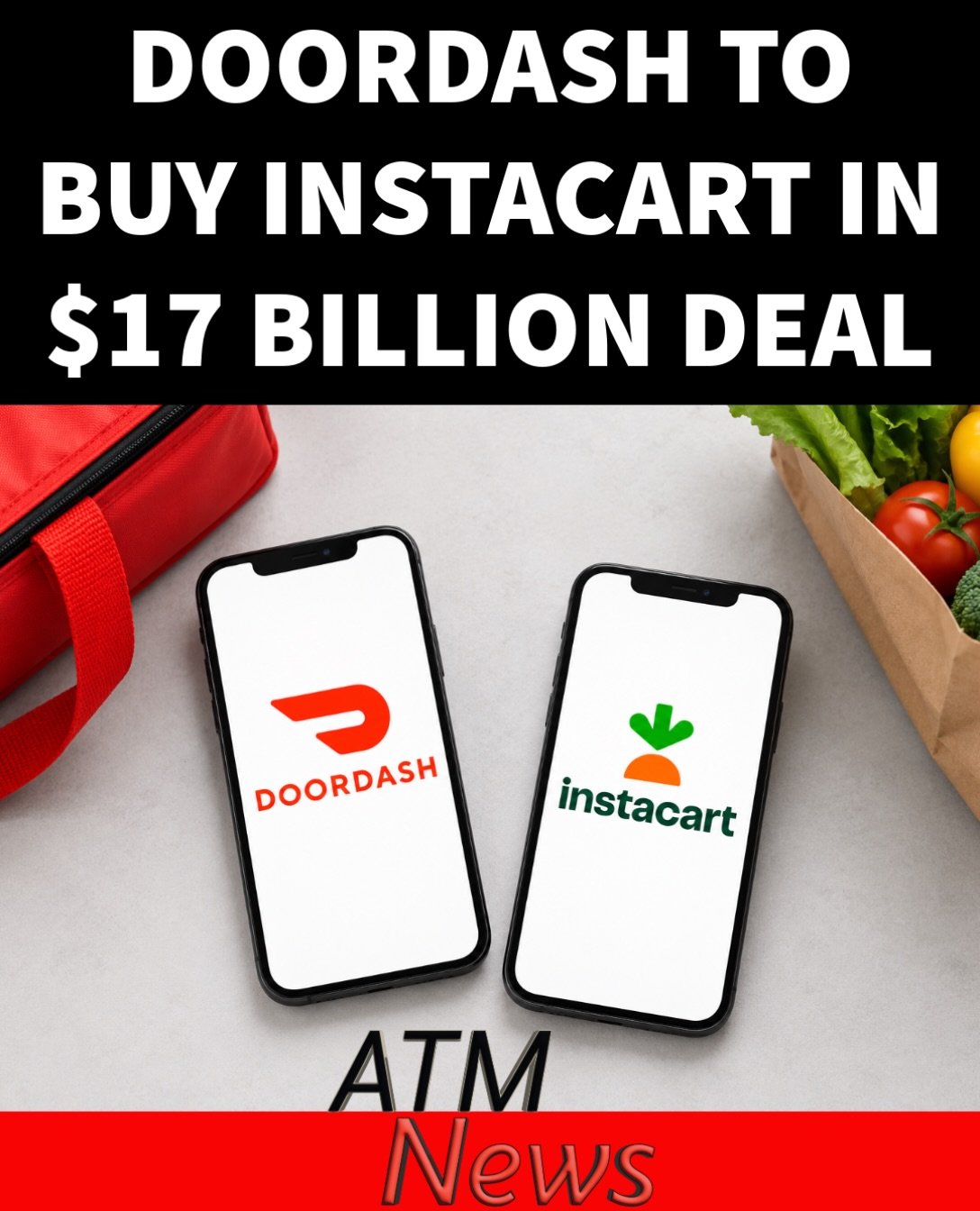 DoorDash announced Thursday, October 29, that it agreed to buy Instacart for about $17 billion in cash and stock, expanding its grocery delivery reach.DoorDash says it plans to keep Instacart’s name and app. The companies also say DashPass and Instacart+ members would eventually pay one membership fee for access to both services.The purchase still requires shareholder and regulatory approvals. It is expected to close in late 2027 or the first half of 2028. Until then, both companies will continue operating separately.