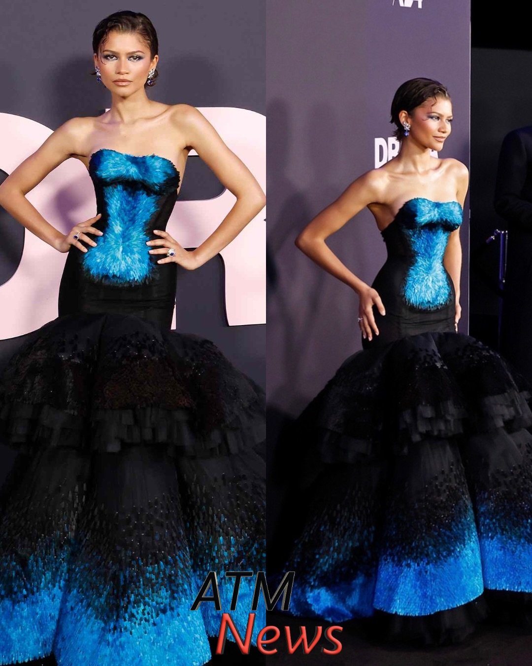 #Zendaya wore two stunning blue dresses to the #NYC premiere and after-party of 'The Drama' on Thursday, April 2.