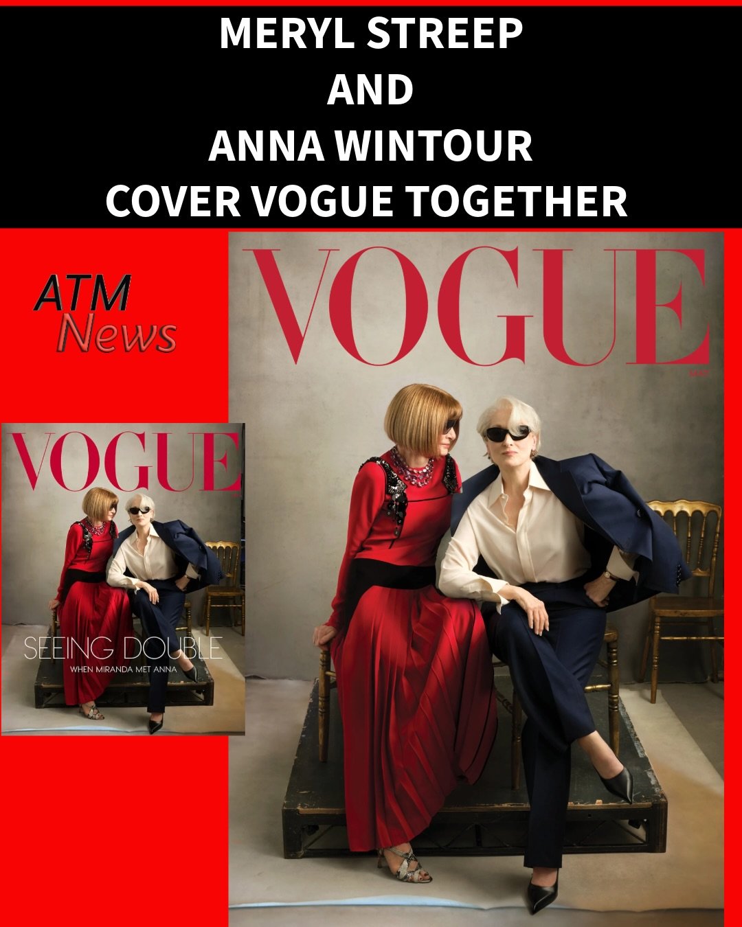 Common #Icons ❤️🌟🔥! #MerylStreep and #AnnaWintour share a #Vogue cover ahead of #TheDevilWearsPrada2, which is set to be released on May 1, 2026.—📸🎥 Via @voguemagazine