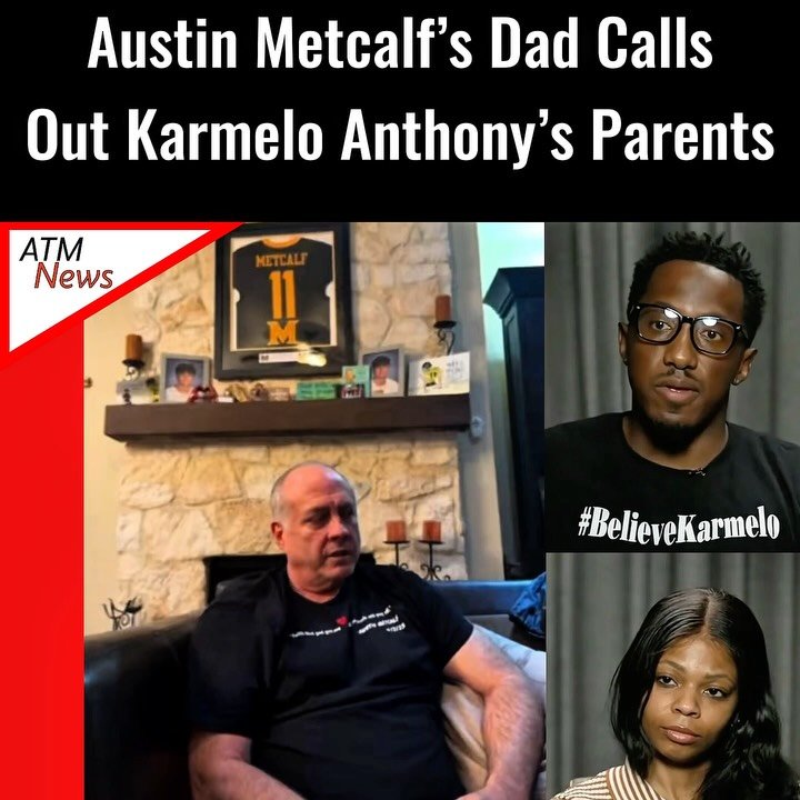 #AustinMetcalf’s father called #KarmeloAnthony’s parents "grifters" and accused them of abandoning their #son after using him for money, all in a new video posted on social media.