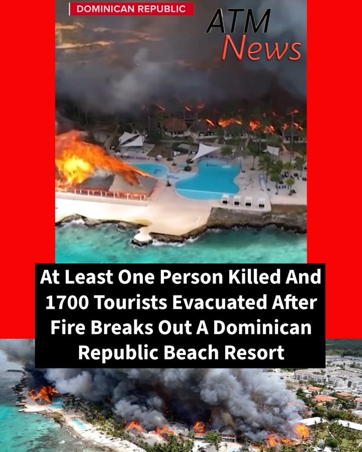💔! On Friday, June 19, 2026, fire engulfed the Viva Dominicus Beach #resort in the #DominicanRepublic. An Italian woman identified as 46-year-old Francesca Valentino unfortunately died after she was transported to the hospital. Three other people were hospitalized with non-life-threatening injuries. 1700 #tourists in total were relocated to nearby hotels while firefighters worked to contain the fire.