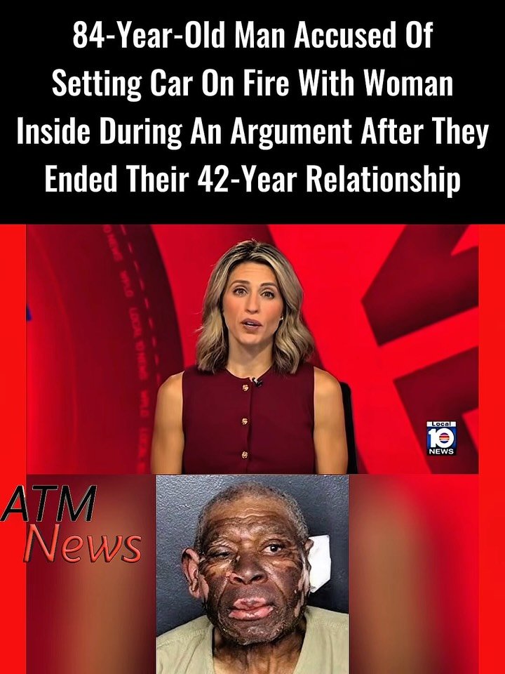 On Friday, 84-year-old #FranklinDavis and a woman with whom he had a 42-year relationship that recently ended got into an argument in the parking lot of a #7Eleven in Oakland Park, #Florida. During the #argument, Davis allegedly poured flammable liquid into a car and set it on fire with the woman inside.—The woman suffered third-degree burns to her leg, and she died. Davis himself suffered burns on his arms and face. He appeared in court on Monday to face murder charges. The judge denied him bond.