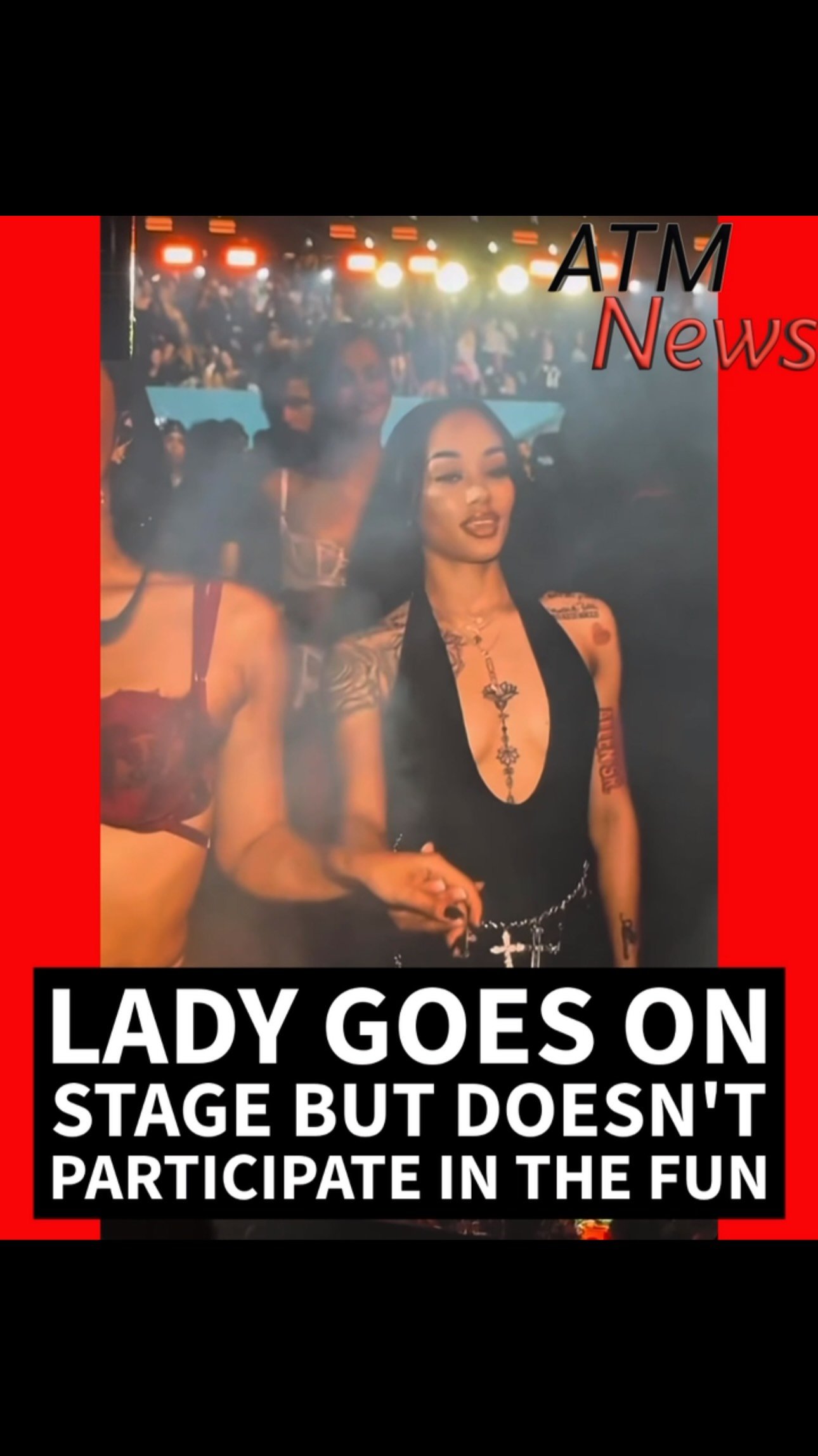 #Usher had to ask a lady to leave the stage in Nashville after she seemed like she wasn't into the lil #fun 🫠! Meanwhile, #Breezy was out there taking it down!!!—🎥 FavoritePhe/ IG