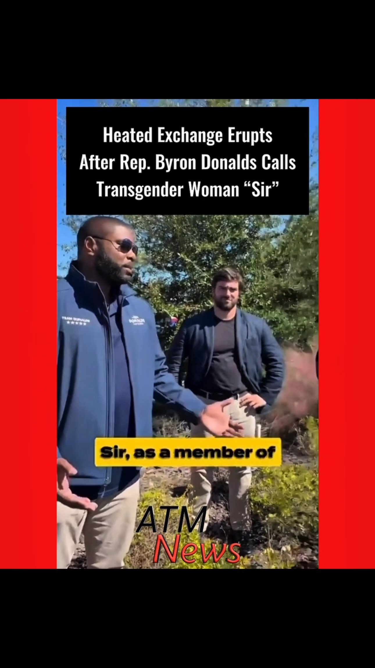 Oops! Rep. Byron Donalds, who is running for Governor in Florida, got into a tense exchange with a transgender woman after addressing her as “sir” while answering her question about the Epstein files.“Sir, as a member of Congress…” Donalds began.“I’m not a sir! I’m a ma’am!” she responded.