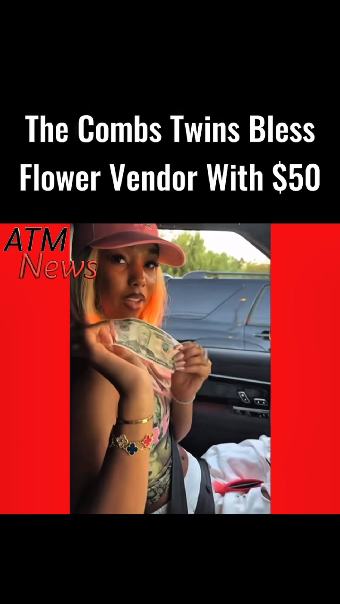 The Combs Twins decided to hand a flower vendor a $50 bill and let him keep the change 🔥—Follow @atm_news_tv & @meowknowsthis