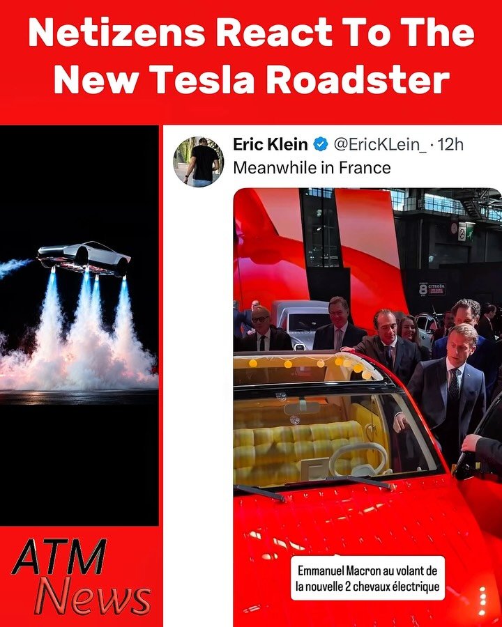 Netizens are reacting to the new Tesla Roadster 😮‍💨
